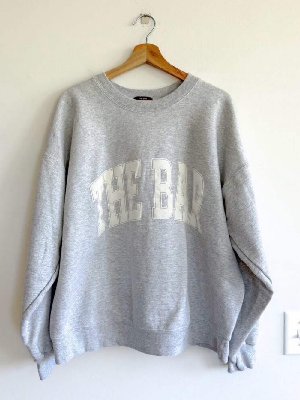 The Bar Varsity Crew Neck Pullover Logo Print - Picture 2 of 8